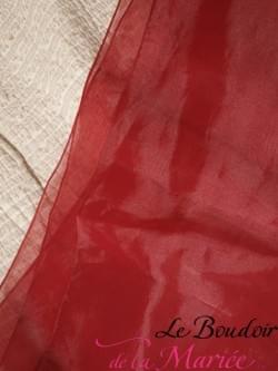 Etole organza Rouge "Point Mariage"