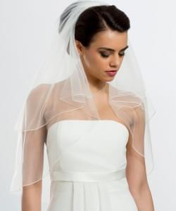 voile mariée court simple tulle soft