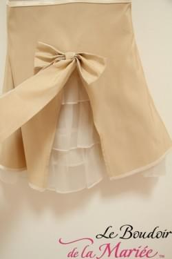 Robe petite demoiselle Champagne "Casting"