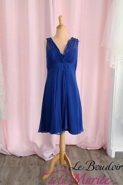 robe de cocktail loulou 1.2.3 soie bleue