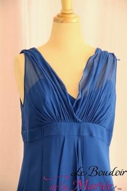 robe de cocktail loulou 1.2.3 soie bleue