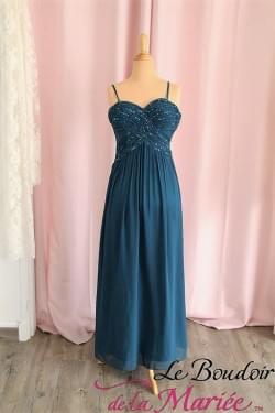 Robe de cocktail Bleue "Lautinel"