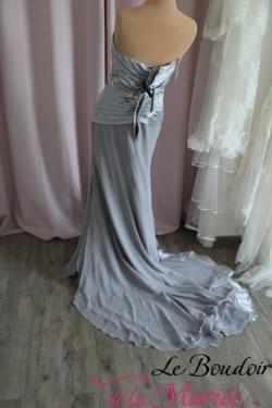 Robe de mariée Clandestine grise "Les Mariées d'Elodie"